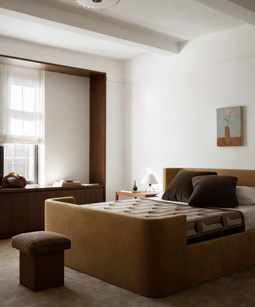 Elegant Padded Headboard Bed