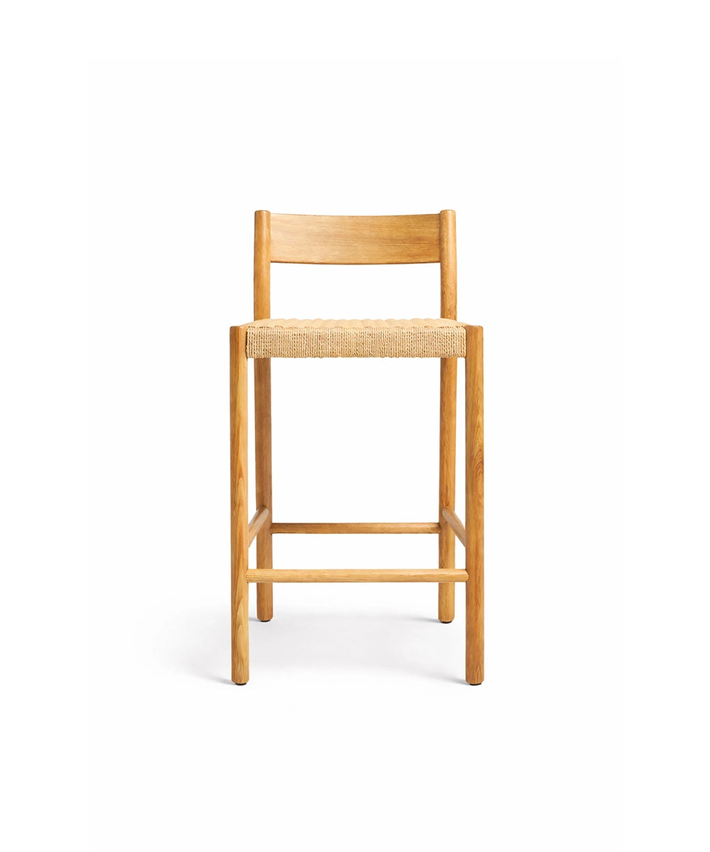 Wooden Woven Bar Stool