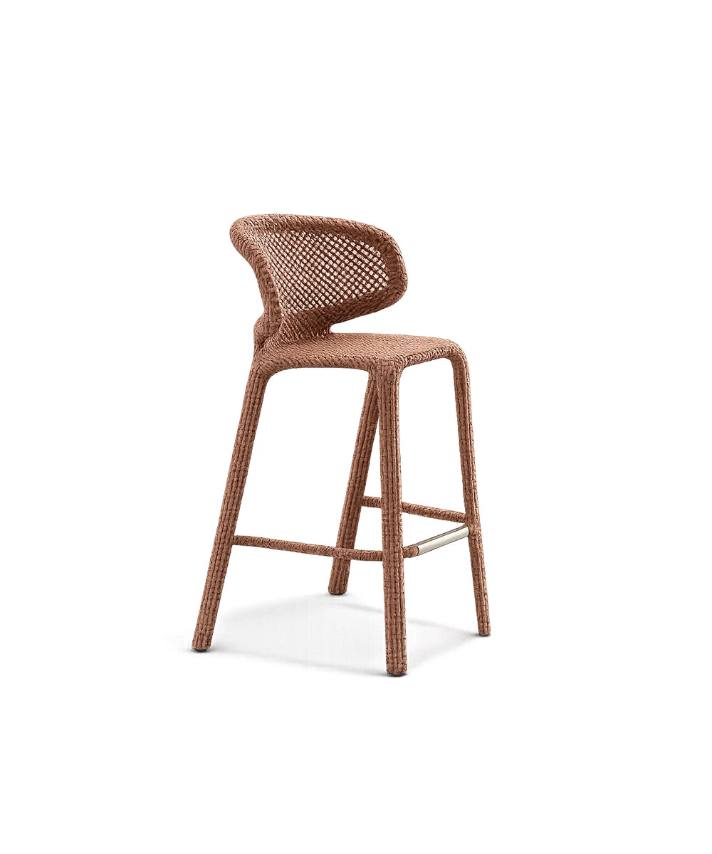 Woven Rattan Bar Stool