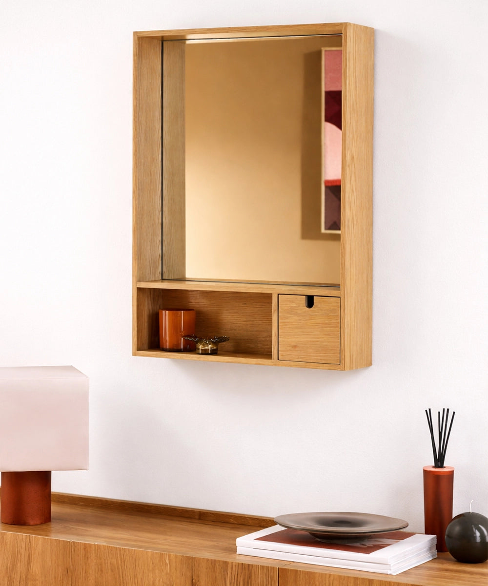 Modern Wooden Wall Mirror