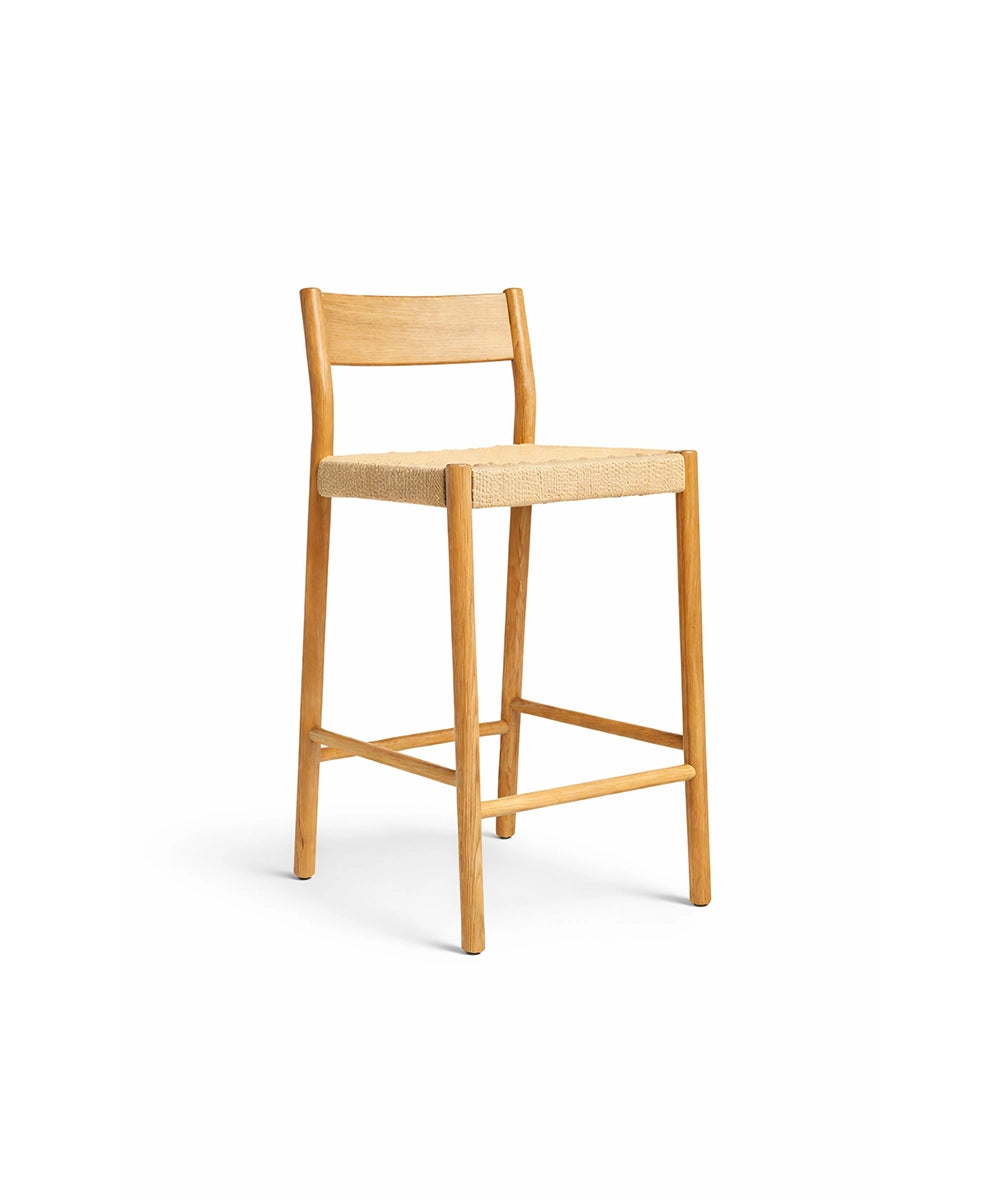 Wooden Woven Bar Stool