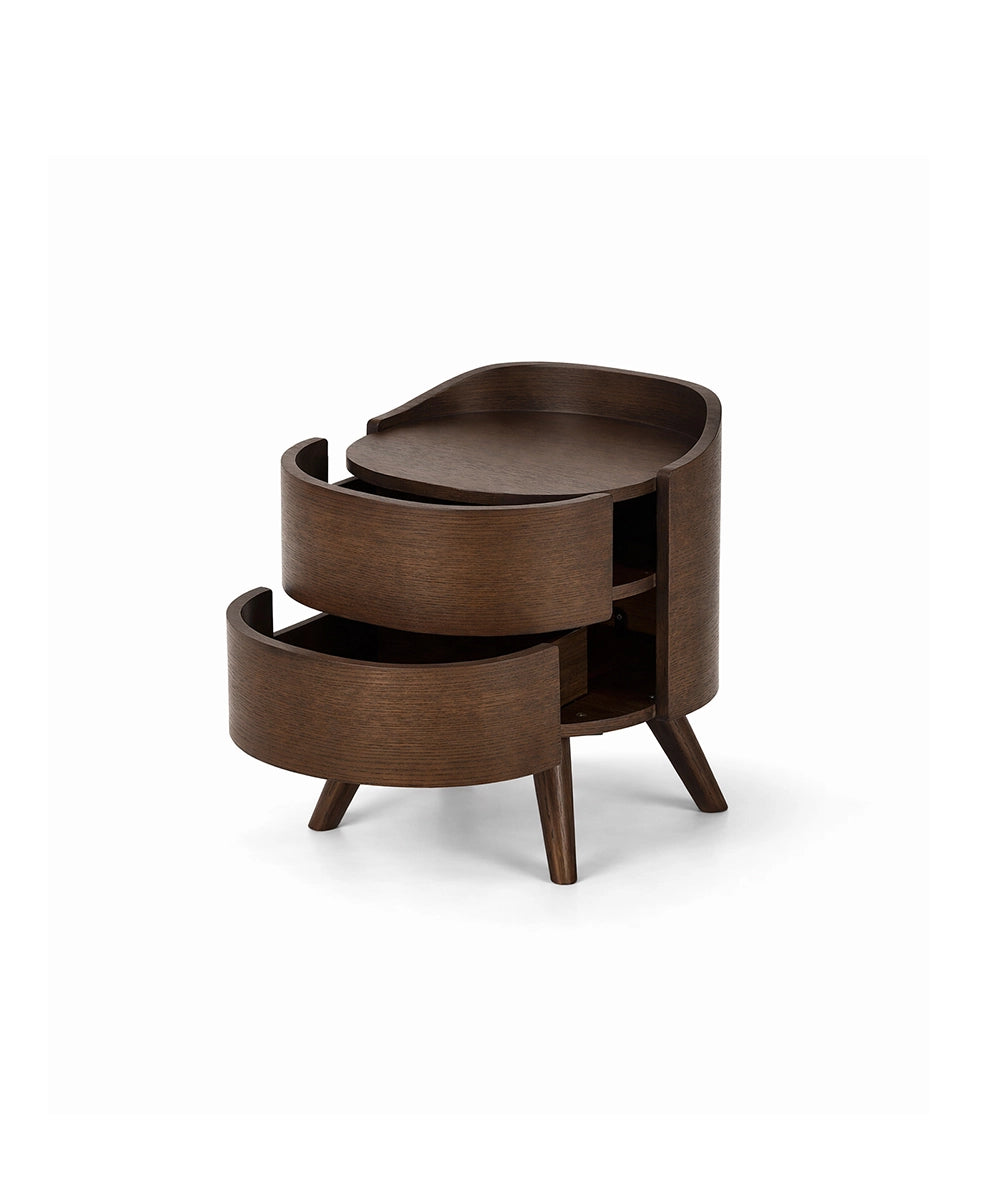 Round Bedside Storage Table