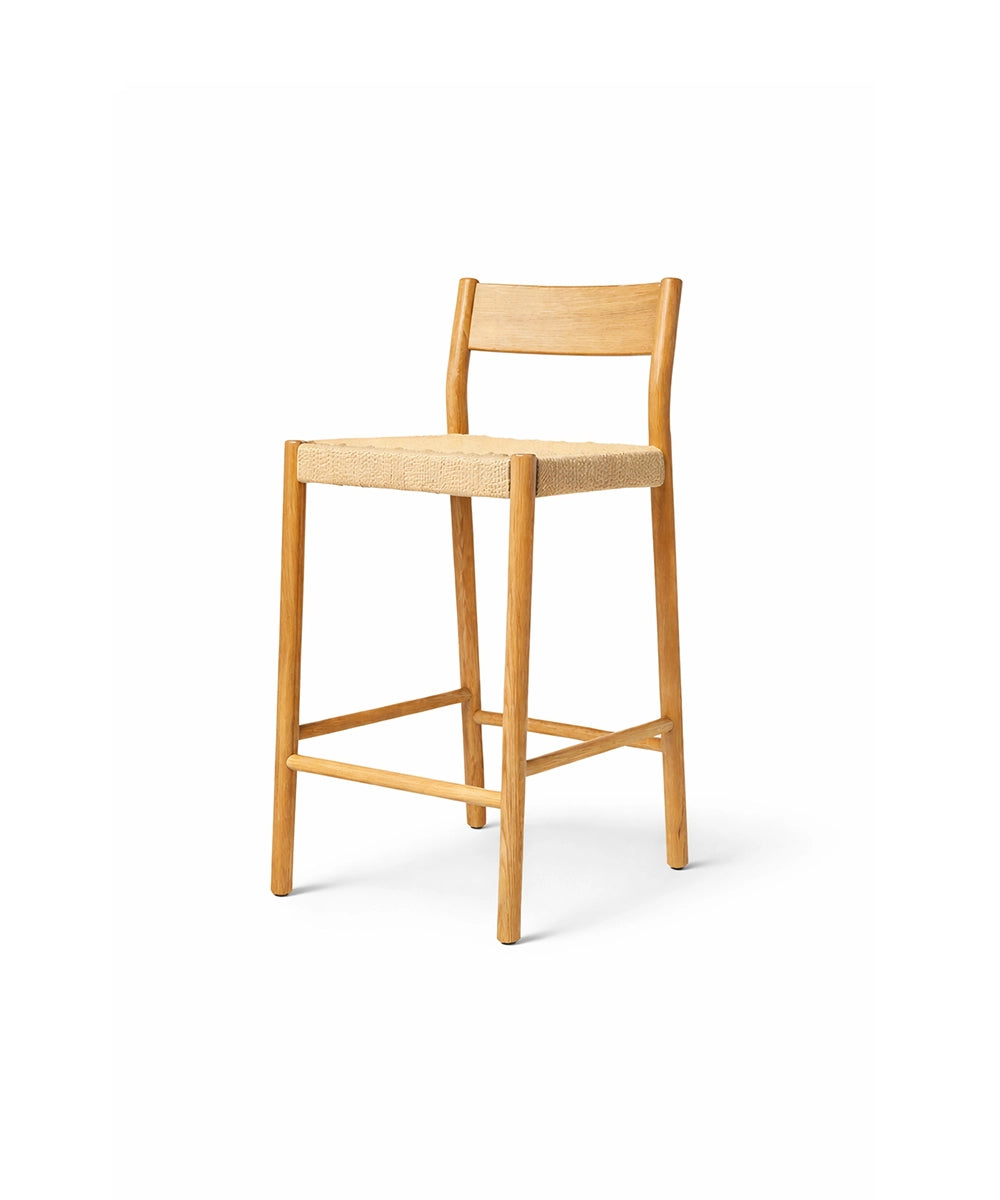 Wooden Woven Bar Stool