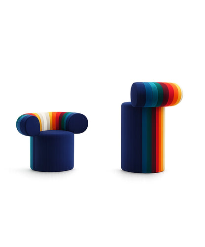 Modern Rainbow Sculptural Sofa