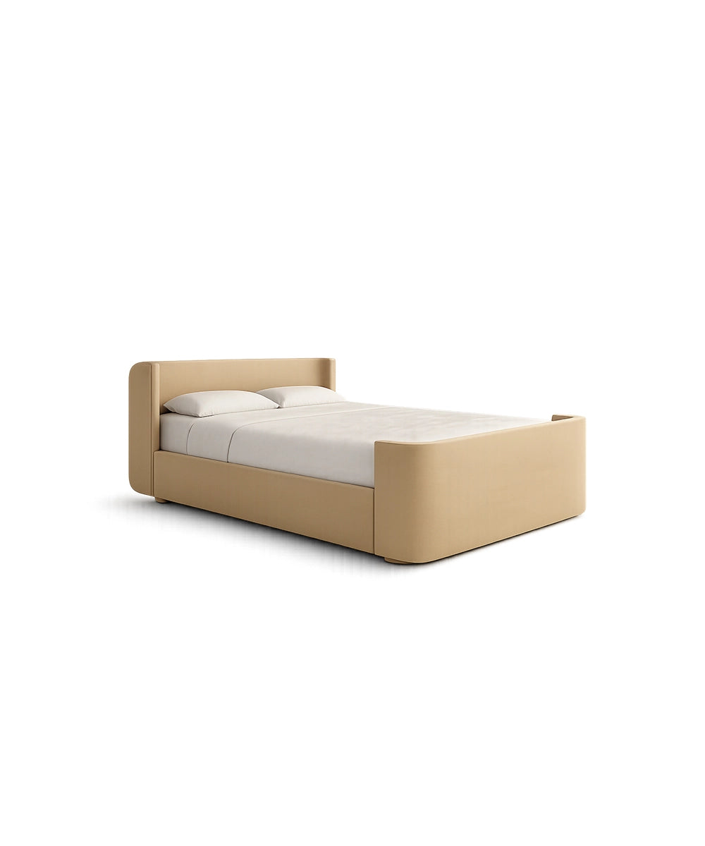 Elegant Padded Headboard Bed