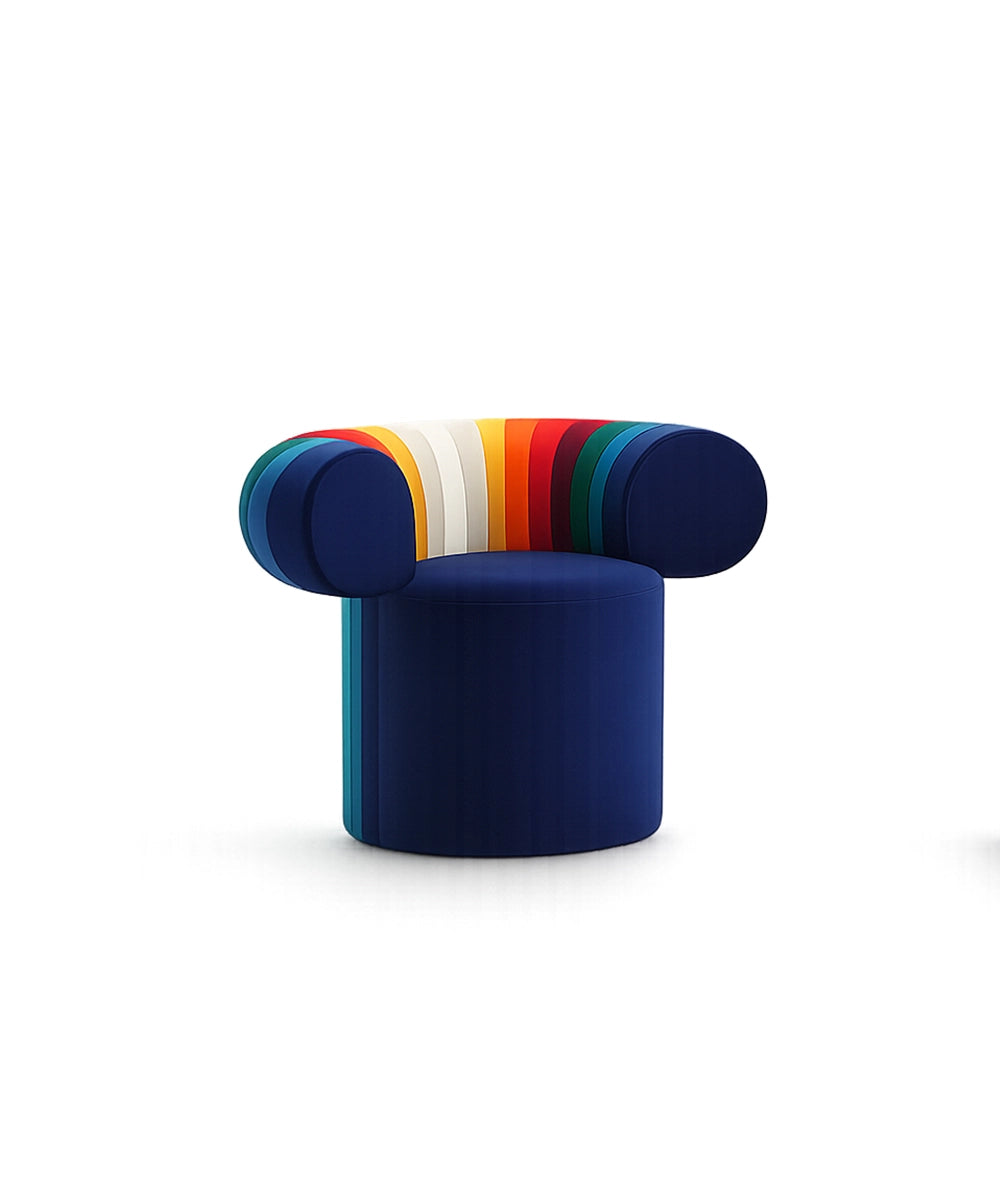 Modern Rainbow Sculptural Sofa