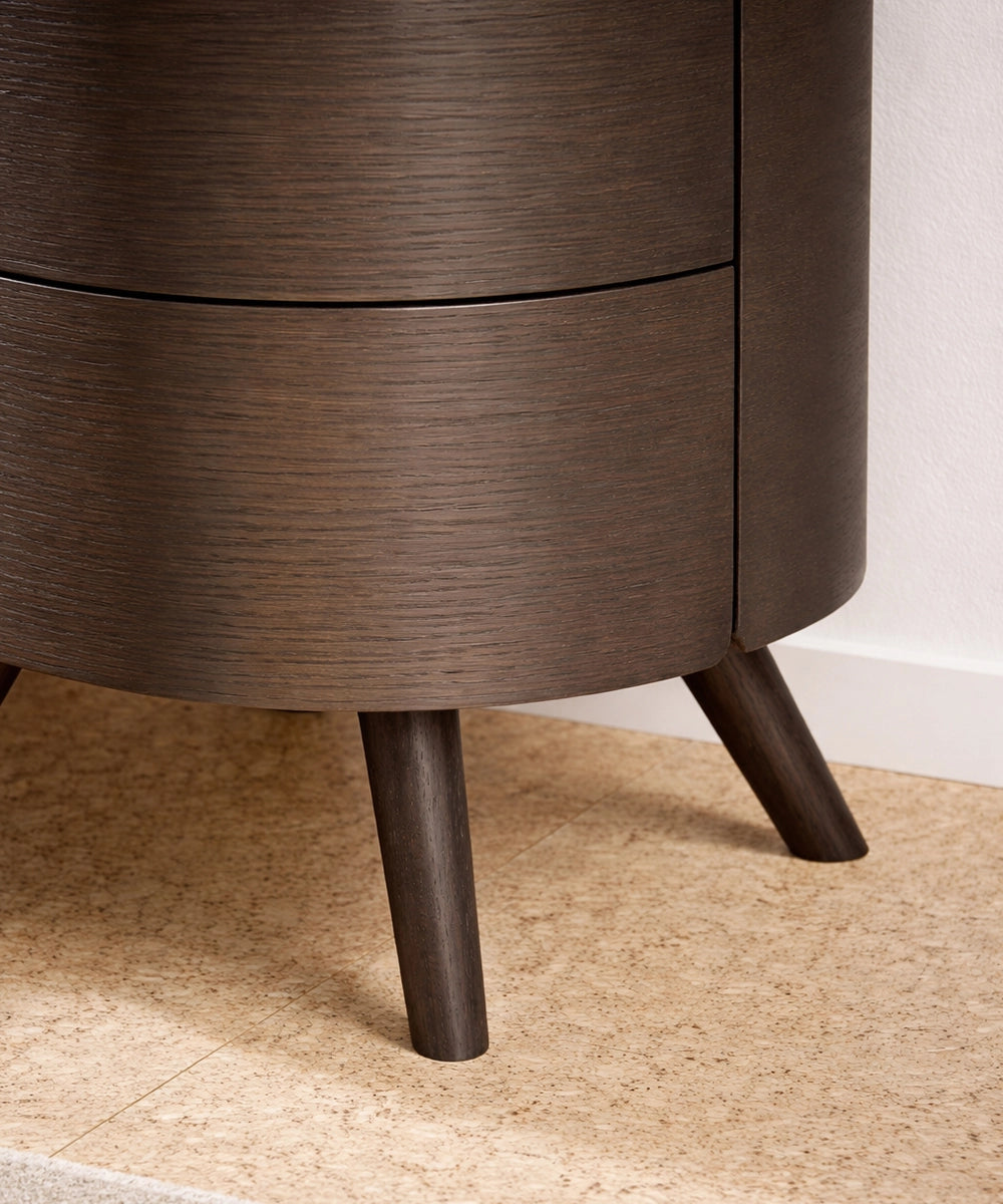 Round Bedside Storage Table