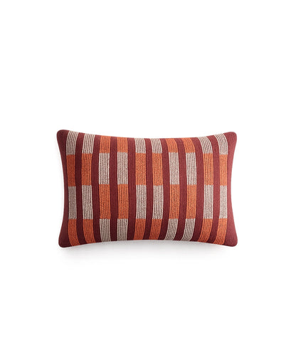 Terracotta Block Pattern Cushion