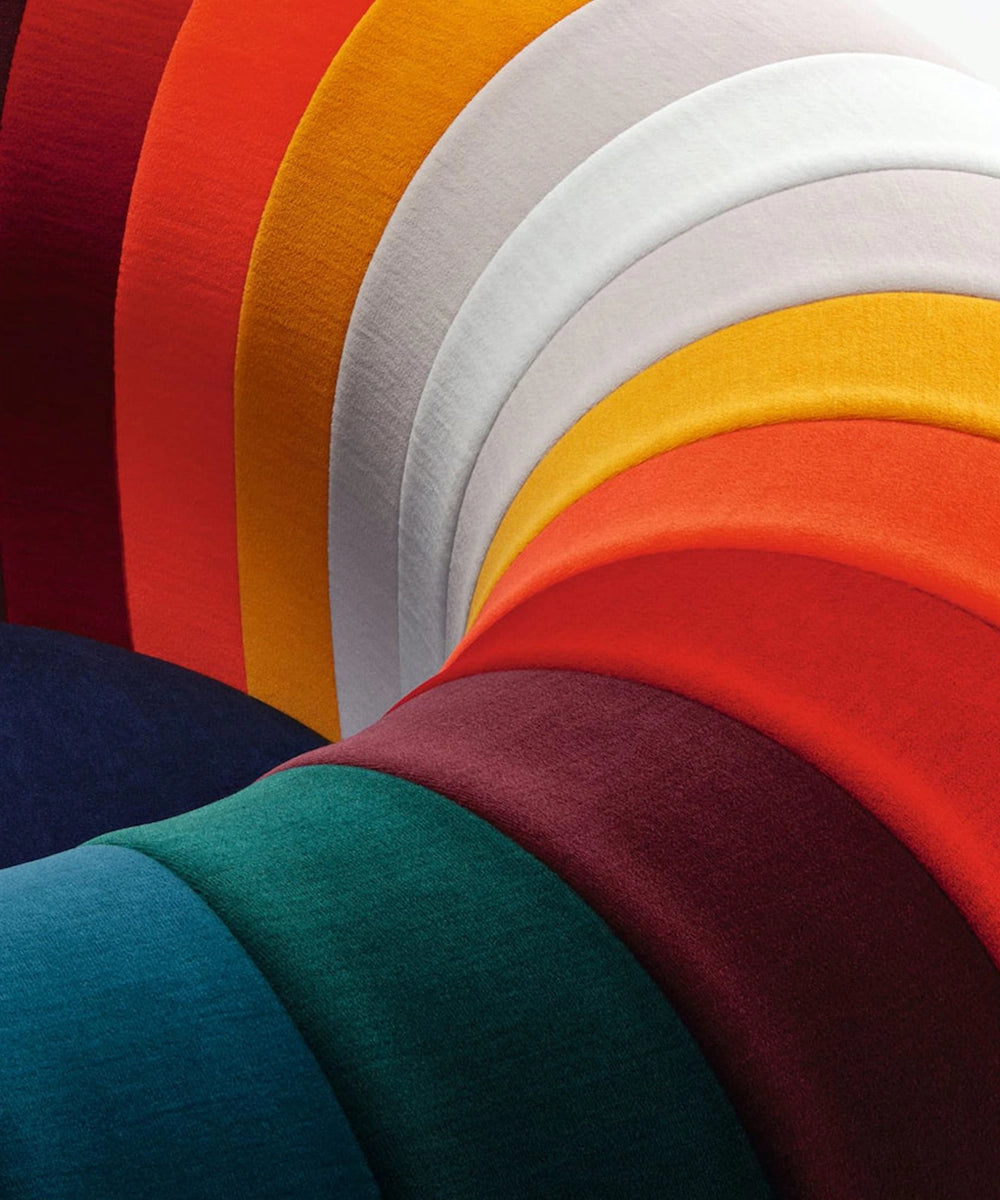 Modern Rainbow Sculptural Sofa