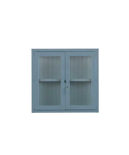 Ribbed Glass Door Cabinet