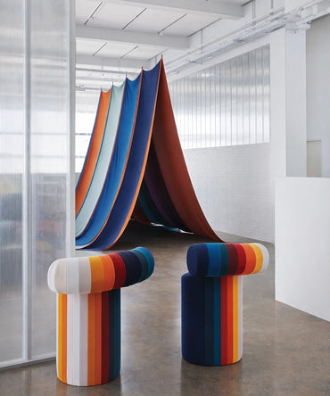 Modern Rainbow Sculptural Sofa