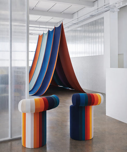 Modern Rainbow Sculptural Sofa